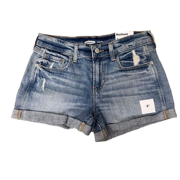 Old Navy ~Women’s Boyfriend Denim Dhorts ~ 3” inseam ~ size 2 ~ some distressing - Picture 1 of 7